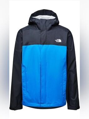 The North Face Venture 2 Jacket Rain Coat Clear Lake Blue TNF Black size Small